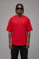 T-Shirt Arrotondata Rossa
