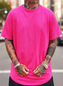 T-Shirt Arrotondata Fuxia