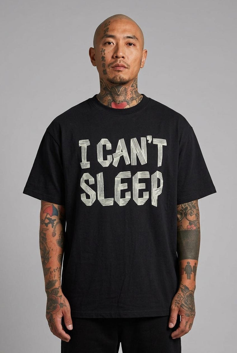 T-Shirt Can't Sleep Black