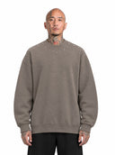 Felpa Girocollo Borchiata Dark Grey