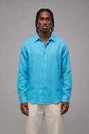 Camicia Turchese Deluxe 100% Lino