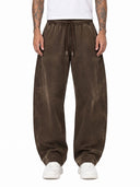 Pantalone Tuta Balloon Slavato Brown