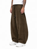 Pantalone Tuta Balloon Slavato Brown