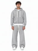 Completo Tuta Felpato Zip Grey