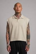 Polo Smanicata Beige