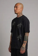 T-Shirt Diamond Crosses Black