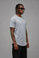 T-Shirt Arrotondata Grigia