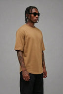 T-Shirt Arrotondata Cammello