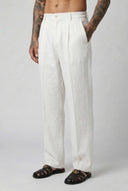 Pantalone Lino Elegant White