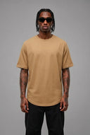 T-Shirt Arrotondata Cammello