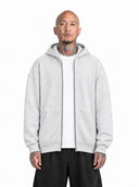 Felpa Zip Boxy Grey