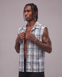 Camicia Smanicata Blu