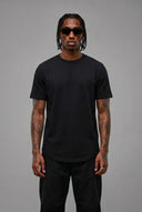 T-Shirt Arrotondata Nera
