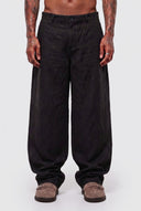 Pantalone Balloon Lino Black