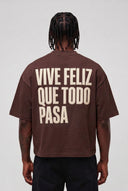 T-Shirt Vive Feliz Que Todo Pasa Kinder Cream