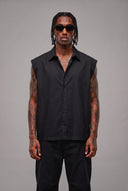 Camicia Smanicata Vive Feliz Que Todo Pasa Black