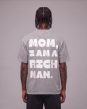 T-shirt Sfrangiata Rich Man Grey