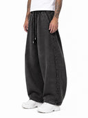 Pantalone Tuta Balloon Slavato Black