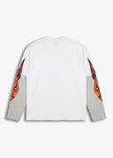 T-shirt Minimal Fire Long Sleeve White