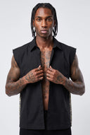 Camicia Smanicata Military Black
