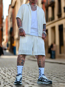 Completo Corfù White 2 pezzi camicia + bermuda