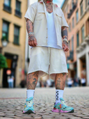 Completo Lautaro Cream 2 pezzi camicia + bermuda