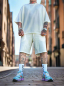 Completo Niang White 2 pezzi t-shirt + bermuda