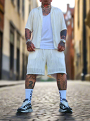 Completo Corfù White 2 pezzi camicia + bermuda