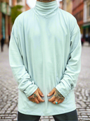 Felpone Collo Alto Water Green