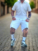 Completo Fedez White 2 pezzi t-shirt + bermuda