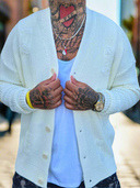 Cardigan Strappato White