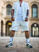 Completo Saint-Tropez White 2 pezzi camicia + bermuda