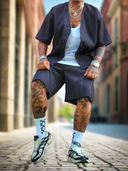 Completo San Francisco Black 2 pezzi camicia + bermuda