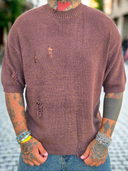 T-Shirt Maglina Sfrangiata Coffee