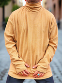 Felpone Collo Alto Camel