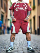 Completo Neymar Bordeaux 2 pezzi t-shirt + bermuda