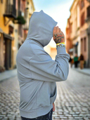 Felpa Boxy Fit Garzata Piombo