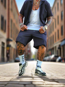 Completo Saint-Tropez Black 2 pezzi camicia + bermuda