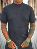 T-Shirt Maglina Mezzo Collo Black