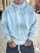 Felpa Sfrangiata Fumè White