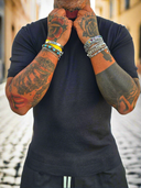 T-Shirt Maglina Mezzo Collo Black