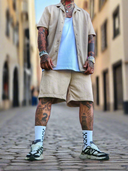 Completo Bangkok Camel 2 pezzi camicia + bermuda