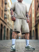 Completo Kvara Beige 2 pezzi t-shirt + bermuda