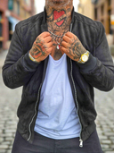 Giacca Camoscio College Black