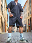 Completo Milik Black 2 pezzi t-shirt + bermuda