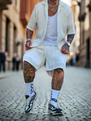 Completo Corfù White 2 pezzi camicia + bermuda