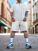Completo Sinner Beige 2 pezzi t-shirt + bermuda