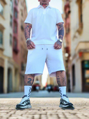 Completo Fedez White 2 pezzi t-shirt + bermuda