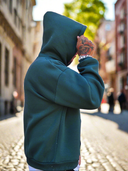 Felpa Boxy Dark Green