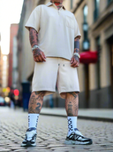 Completo Sinner Beige 2 pezzi t-shirt + bermuda